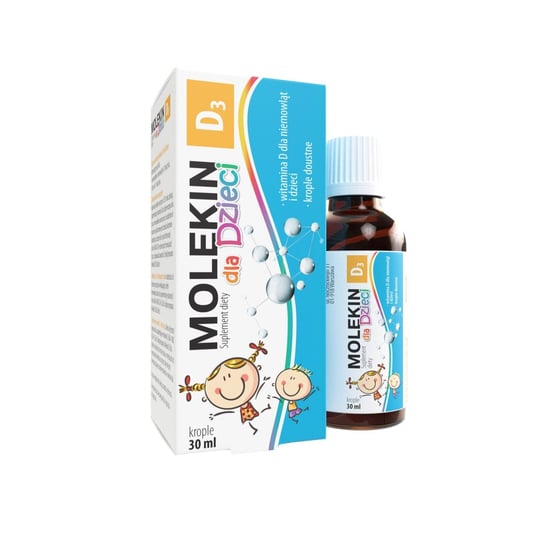 Molekin D3 dla Dzieci, suplement diety, krople doustne, 30 ml Natur Produkt