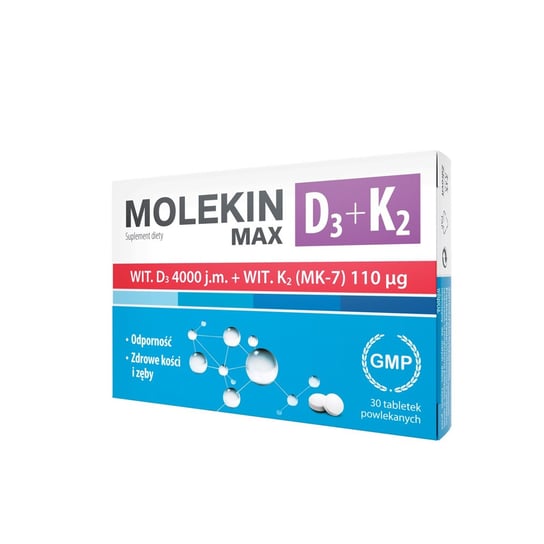 Molekin, Suplement diety D3+K2 Max, 30 tab. Molekin