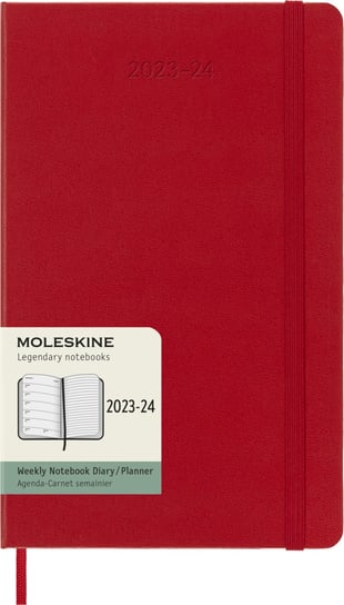 MOLESKINE kalendarz 2023-2024 CZERWONY LARGE WEEKLY HARD Moleskine