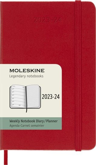 MOLESKINE kalendarz 2023-2024 POCKET CZERWONY WEEKLY HARD Moleskine