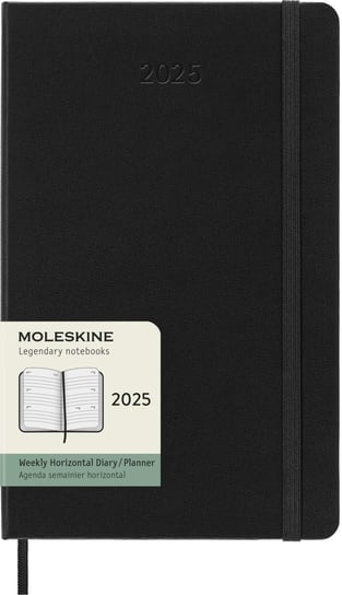 MOLESKINE kalendarz 2025 CZARNY LARGE HORIZONTAL TYGODNIOWY HARD (13x21) Moleskine