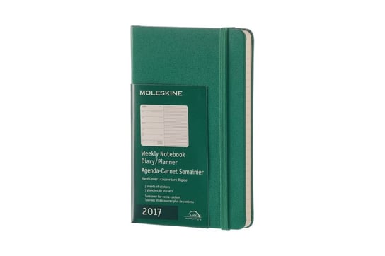 Moleskine, kalendarz książkowy 2017, zielony PRIME LINE