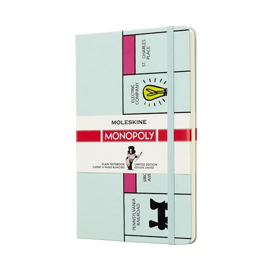 Moleskine, notes gładki, Monopoly, zielony, format A5 Moleskine