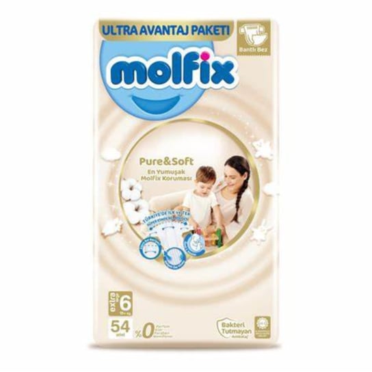 Molfix Pure&Soft Pieluszki E.Large 6 (+15Kg) 54Szt Inna marka