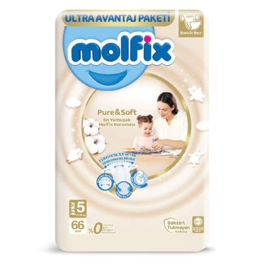 Molfix Pure&Soft Pieluszki Jr 5 (11-18 Kg) 66 Szt. Inna marka