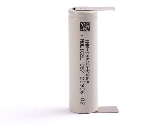 Molicel INR 18650 - P26A 2600mAh 35A 3,6V - 3,7V Li-ion Akumulator z blaszkami Inna marka
