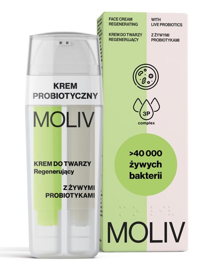 MOLIV Regenerujący krem do twarzy z żywymi probiotykami 30ml Inna marka