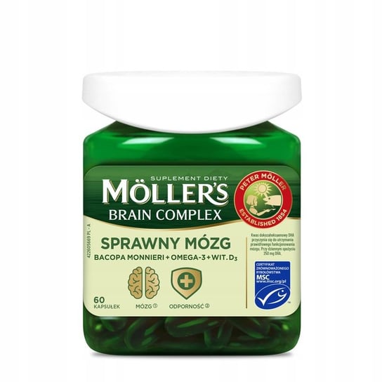 Moller's Brain complex sprawny mózg suplement diety 60 kapsułek Moller's