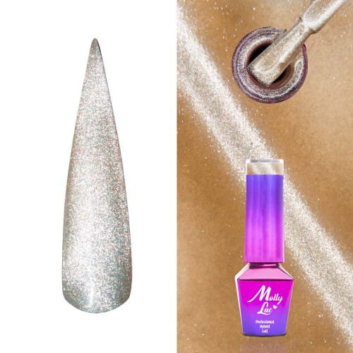 Molly Lac, 444 Cat Eye Womanity Ginger, Lakier Hybrydowy, 5ml Molly Lac