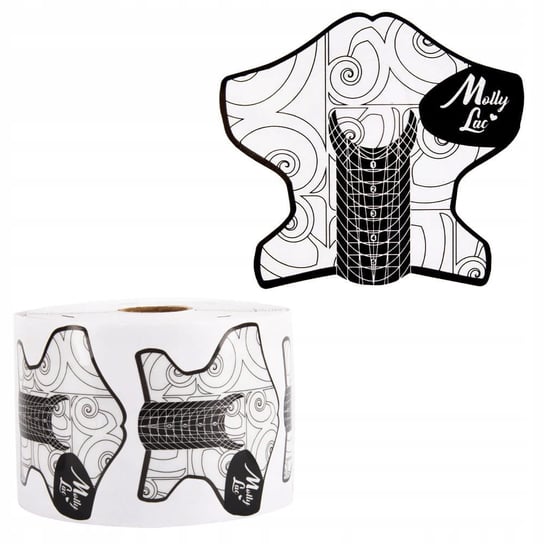 Molly Lac Szablony Formy Do Przedłużania Paznokci Plastikowe Do Żelu Akrylożelu Emblem 50 Sztuk Molly Lac