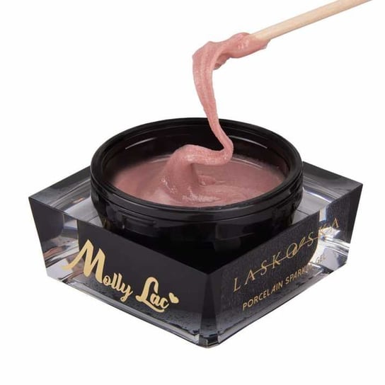 Molly Lac, Żel Budujący Do Paznokci, Porcelain Sparkle Gel Laskovska Dirty Pink , 15 ml Molly Lac