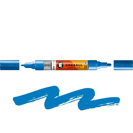 Molotow - One4All Acrylic Twin Metallic Blue 224 - 1,5 mm / 4 mm Molotow