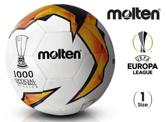 Molten, Piłka nożna, F1U1000-K19 replika, biało-żółty, rozmiar 1 Molten