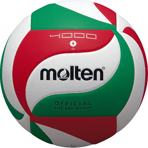 Molten, Piłka siatkowa, V4M4000, biało-zielona, rozmiar 4 Molten