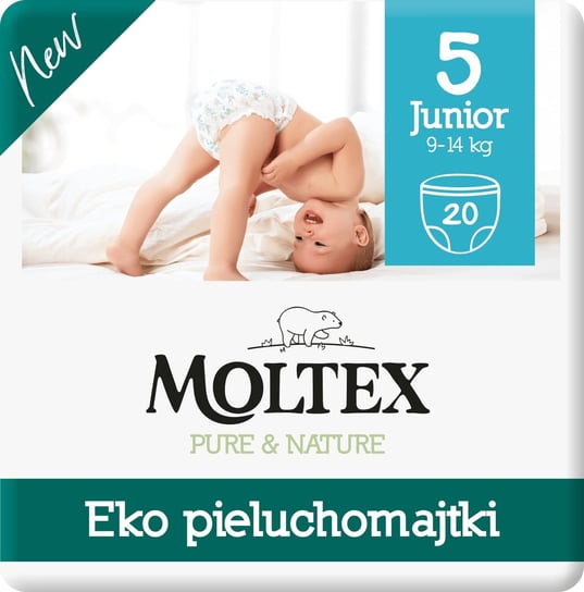 Moltex, Pieluchomajtki ekologiczne, rozmiar 5 Pants Junior, 9-14 kg, 20 szt. Moltex
