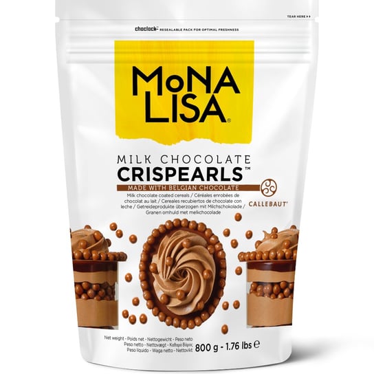 Mona Lisa Crispearls perełki mleczna czekolada 800 g Inna marka