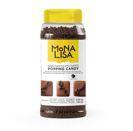 Mona Lisa Popping Candy posypka strzelająca z ciemnej czekolady 0,65kg Callebaut