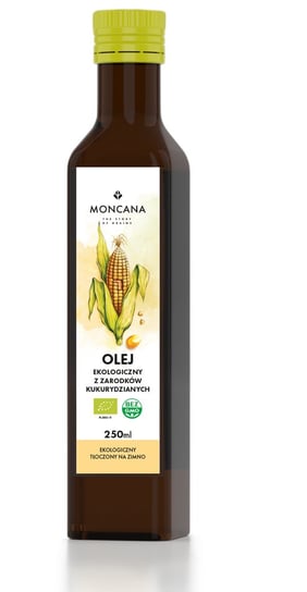 Moncana Ekologiczny olej z zarodków kukurydzianych 250 ml tłoczony na zimno Moncana