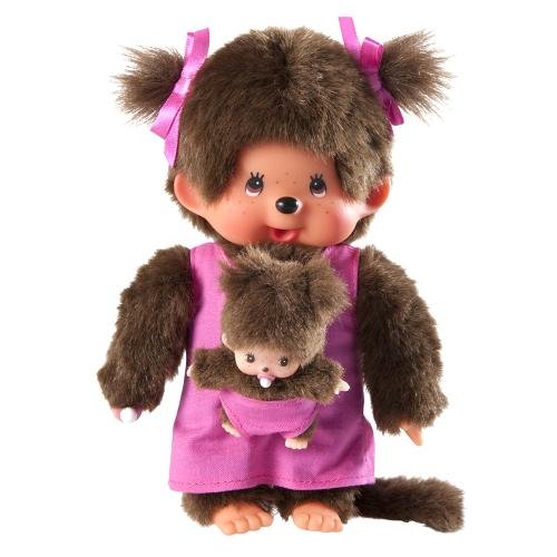 monchhichi - mom & pink baby - maskotka 20cm Inna marka