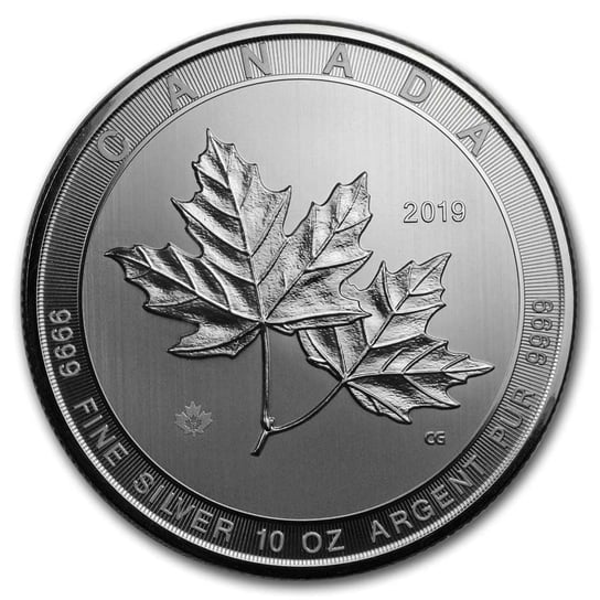 Moneta Kanadyjski Liść Klonowy - 10 uncji srebra - wysyłka w 24h! Mennica Skarbowa