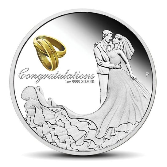 Moneta Najlepsze życzenia z okazji ślubu -1 uncja srebra - wysyłka 24h! Mennica Skarbowa