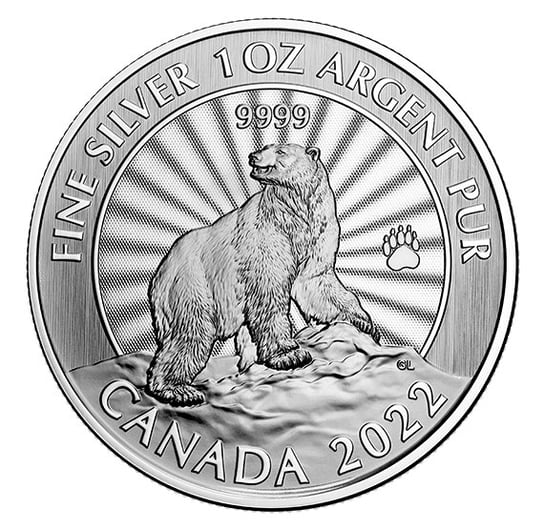 Moneta Premium Bullion - 1 uncja srebra Majestatyczny Niedźwiedź Polarny - wysyłka 24 h! Mennica Skarbowa