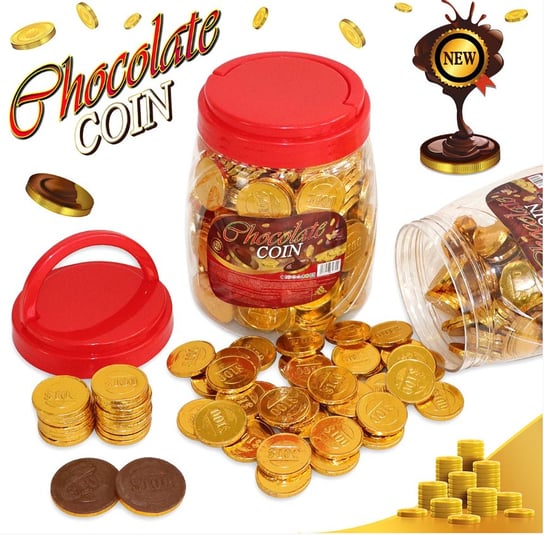 Monety czekoladowe złote 200 sztuk 480g Jelly Belly