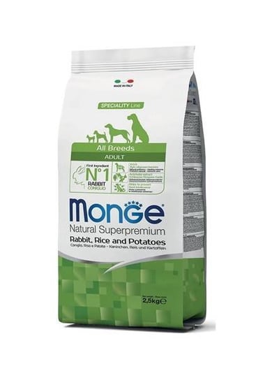 Monge adult monoprotein królik z ryżem 12kg - 12kg Monge