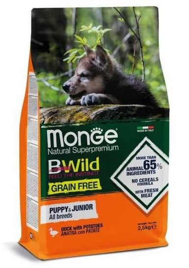 Monge BWild puppy GF kaczka z ziemniakami 2,5kg - 2,5kg Monge