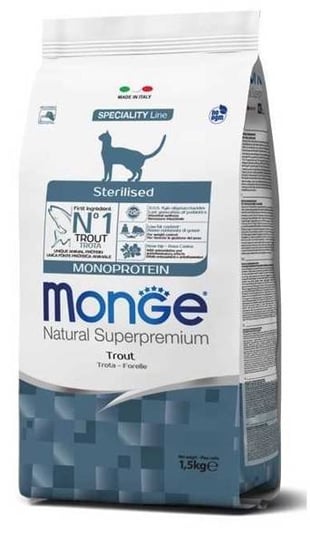 Monge cat monoprotein sterilised pstrąg 1,5kg - 1,5kg Monge