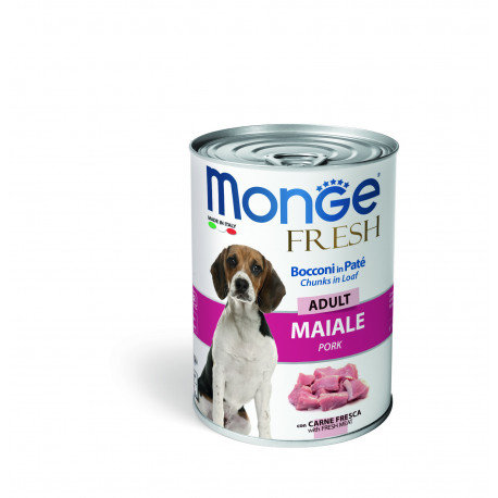 Monge DOG Fresh Adult Wieprzowina w cieście 400g Monge