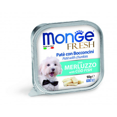 Monge DOG Fresh Pasztet z dorszem 100g Monge
