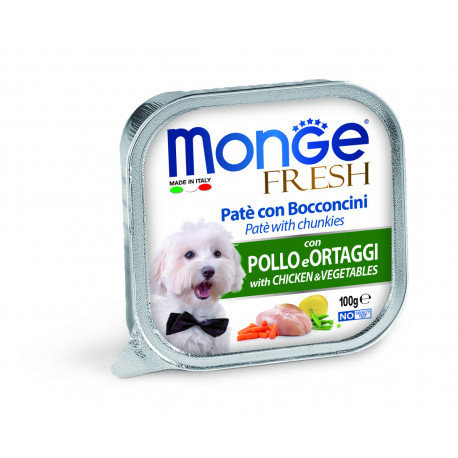 Monge DOG Fresh Pasztet z kurczak i warzywami 100g Monge