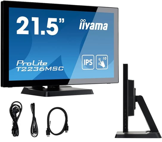 Monitor dotykowy IIYAMA ProLite T2236MSC-B3 22" IPS 1920x1080 (HD 1080p) brak danych 5ms iiyama