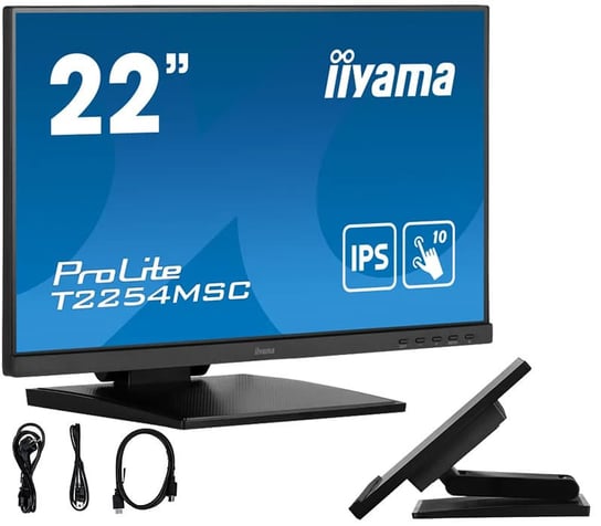 Monitor dotykowy IIYAMA ProLite T2254MSC-B1AG 22" IPS 1920x1080 (HD 1080p) 60Hz 4ms iiyama