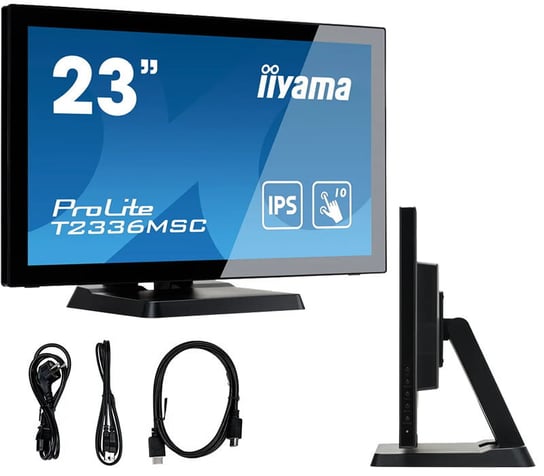 Monitor dotykowy IIYAMA ProLite T2336MSC-B3 23" IPS 1920x1080 (HD 1080p) brak danych 5ms iiyama