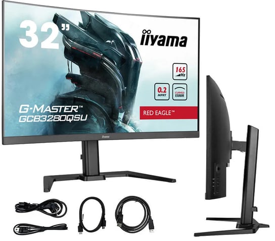Monitor iiyama G-Master GCB3280QSU-B1 Red Eagle 32" VA LED, WQHD, 165Hz, 0.2ms, /2xHDMI, DP/, zakrzywiony ekran, FreeSync iiyama