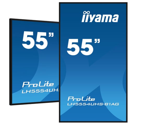 Monitor iiyama ProLite LH5554UHS-B1AG 55" IPS LED, 4K, /VGA, HDMI, DP, DVI/ Android, WiFi, 24/7, FailOver iiyama