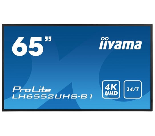 Monitor Iiyama Prolite Lh6552Uhs-B1 65" Ips 4K Uhd, Digital Signage, 24/7, Intel® Sdm, Android iiyama
