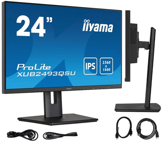 Monitor iiyama ProLite XUB2493QSU-B5 24" IPS, WQHD, HDMI, DisplayPort, FlicerFree iiyama