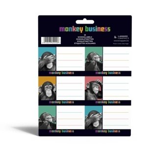 Monkey Business, Naklejki na zeszyt, 18 szt. Lannoo
