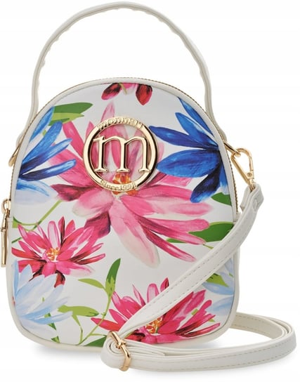 Monnari 2w1 listonoszka elegancki plecaczek torebka kuferek kwiaty MONNARI