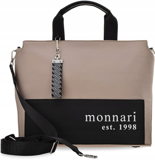 Monnari torebka damska shopper aktówka a4 miejska duża pojemna torba logo MONNARI