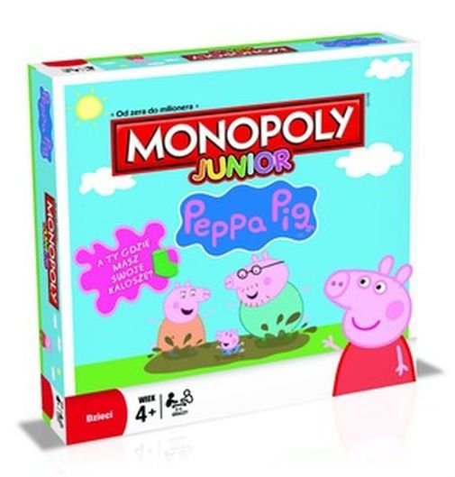 Monopoly, gra strategiczna Monopoly Junior Świnka Peppa Monopoly