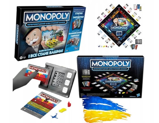 Monopoly Super Electronic Banking Ukraiński gra planszowa Monopoly