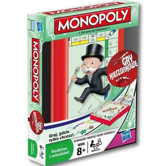 Monopoly, w kompakcie, wersja kieszonkowa ,wydanie kieszonkowe Monopoly