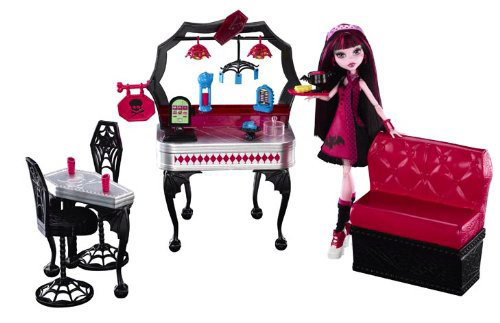 Monster High, 13 Życzeń, Kawiarenka + lalka Draculaura, zestaw, Y7719 Mattel