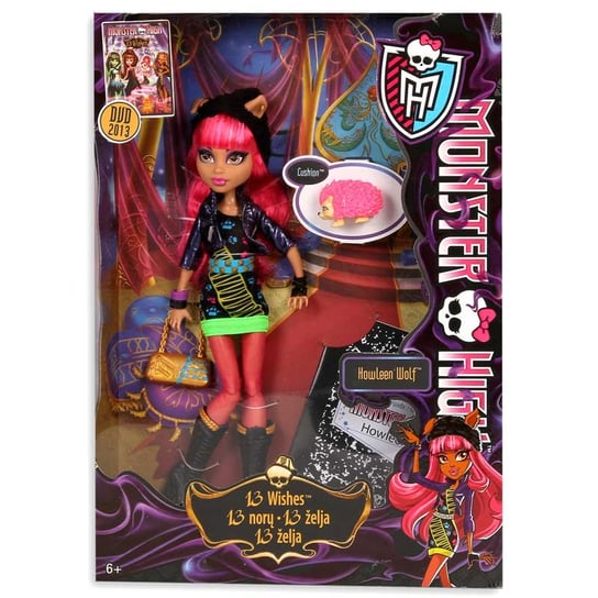 Monster High, 13 Życzeń, lalka Howleen Wolf, BBK05 Mattel
