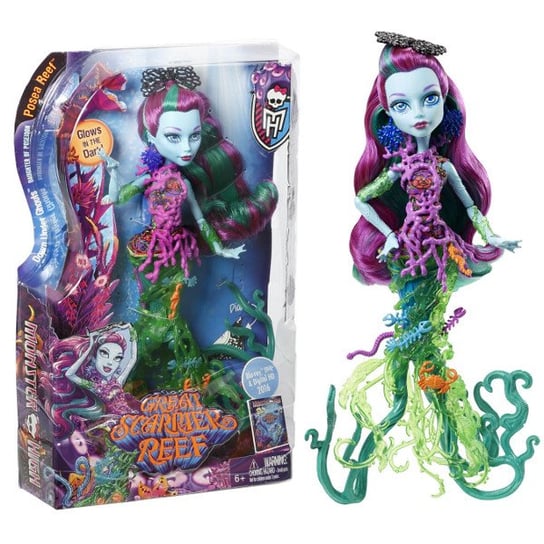 Monster High, Podwodne Straszyciółki, lalka Posea Reef Mattel