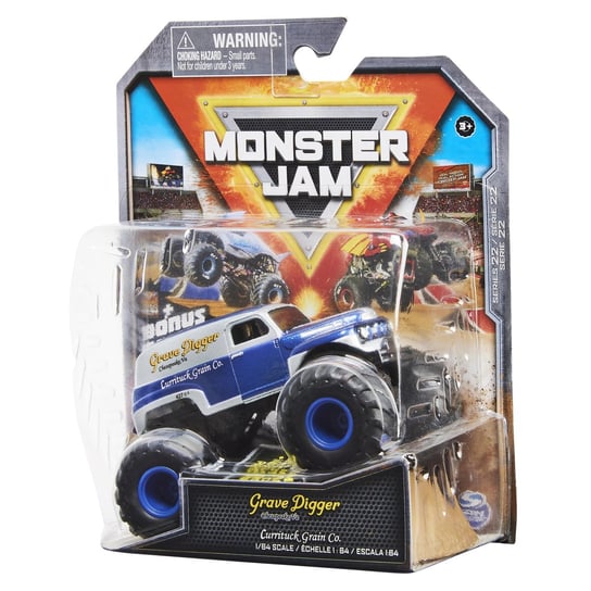 Monster Jam, pojazd 1:64 die-cast 1pak Grave Digger Blue Monster Jam